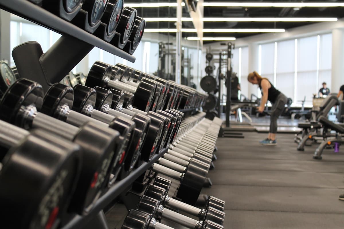 Personal trainer coaching a client